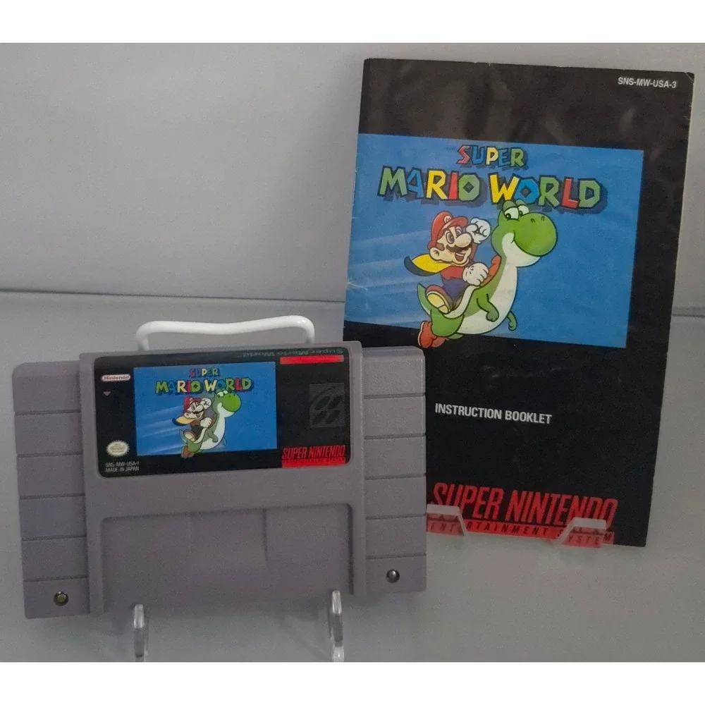 Nintendo SNS-006 Super Mario World SNES Video Game‎ with Manual NTSC-U Stamp 27